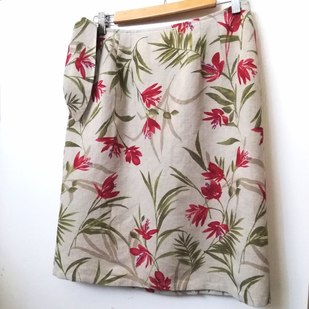 Liz Claiborne Linen Midi Skirt - Picture 8 of 8